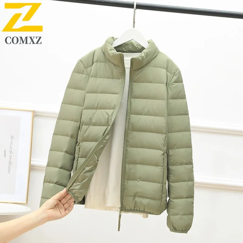 COMXZ Puffer Jacket Solid Color Versatile Slim Fit Snowy Winter Jacket Travel Loose High-Quality Padding Coat Men's Clothing