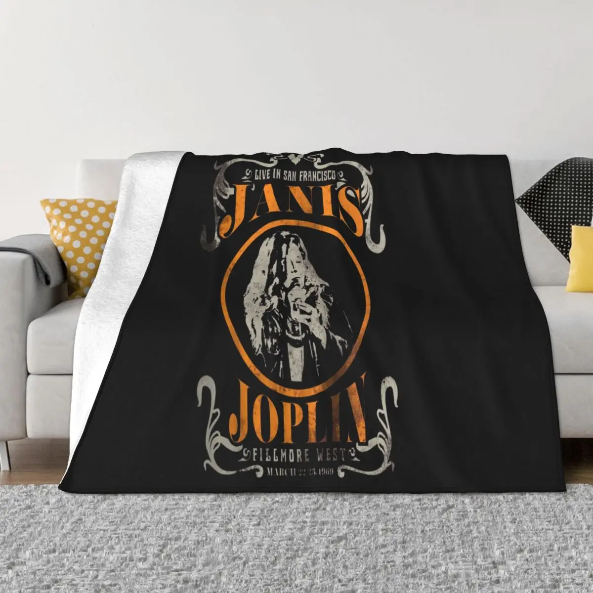 Janis Joplin Live Circle S 2Xl New Official Goodie Two S Merch Cheap Price On Sale Throw Blanket