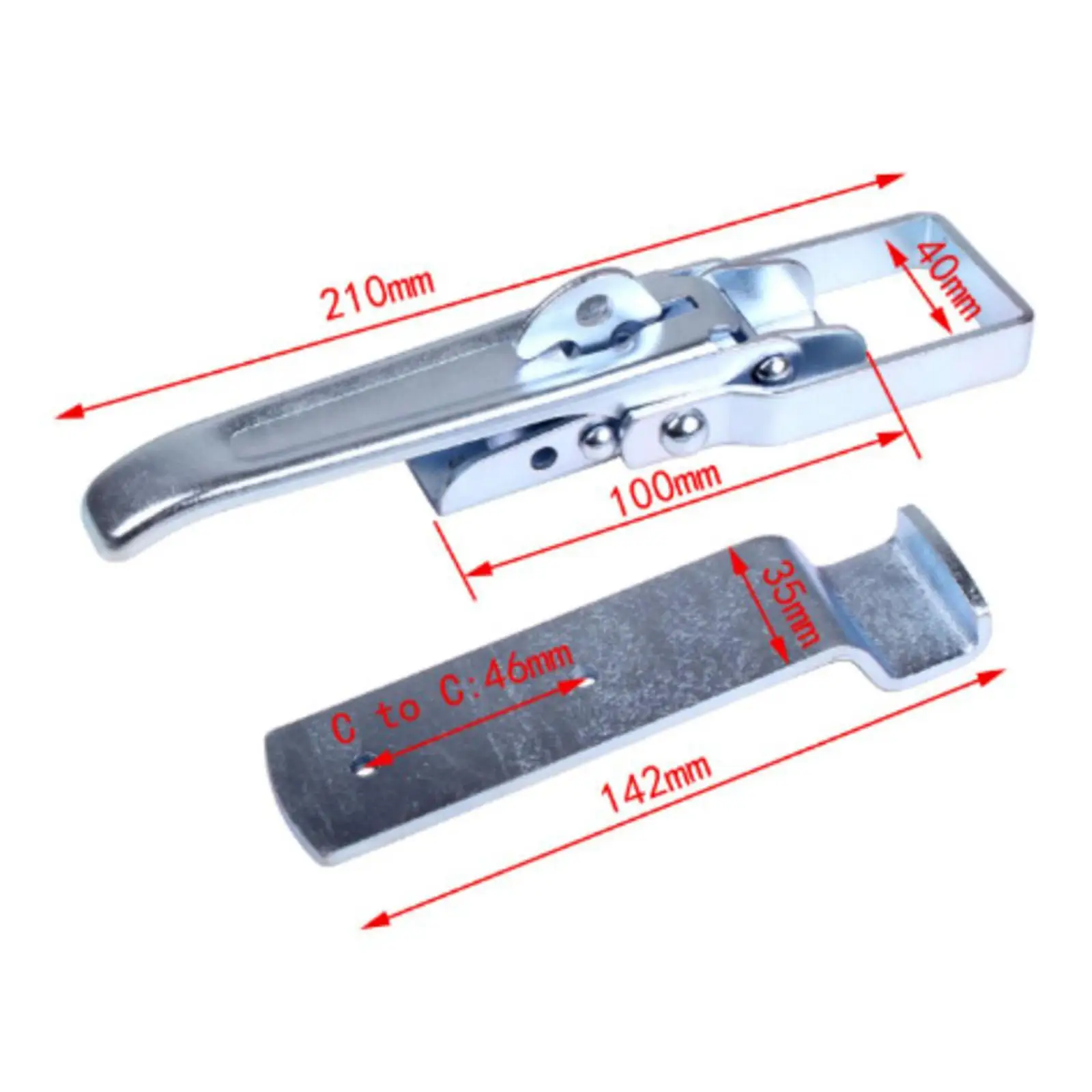 Utility Trailer Lift Gate Latch Spare Parts Heavy Duty Over Centre Catch Latch Door Handle Fit for Trailers Accessories