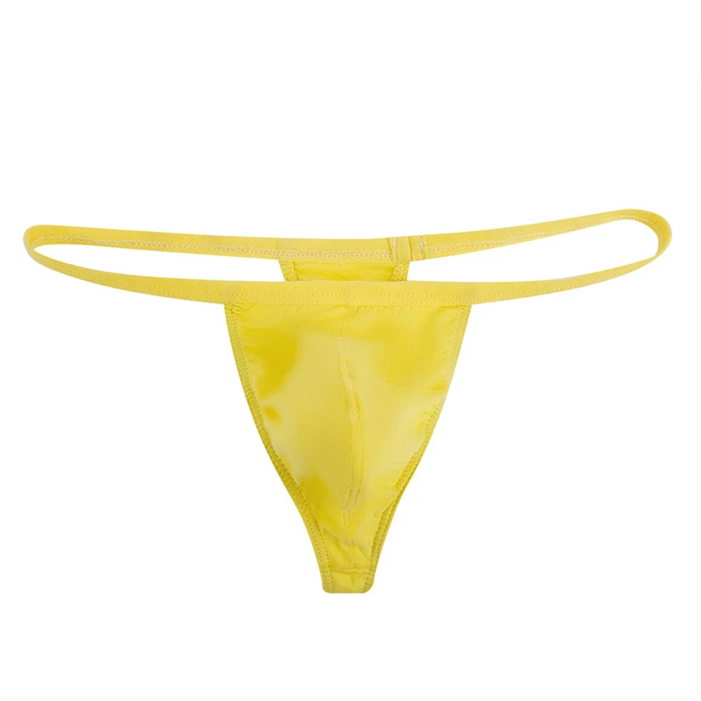 Yellow Black Green Men Panties Tight Fitting Thin Breathable Thong Underwear Modal Fabric G-strings U Pouch