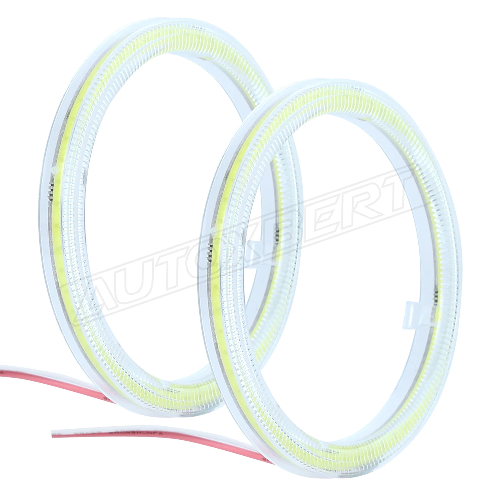 

2x Super Bright Halo Rings COB LED Angel Eyes Headlight 60mm 70mm 80mm 100mm For Car Motorcycle Day Time Running Light Bulb Lamp