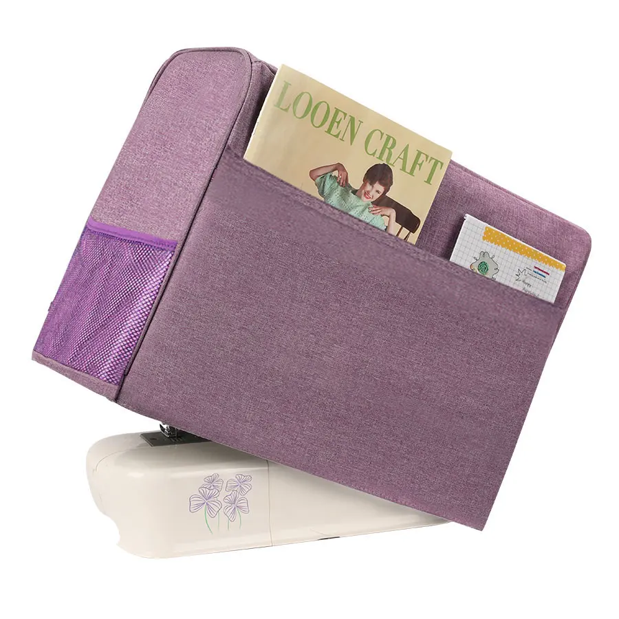 Universal Sewing Machine Cover with Storage Pocket & Side Handles Protective Dust Cover for Most Standard Sewing Machines