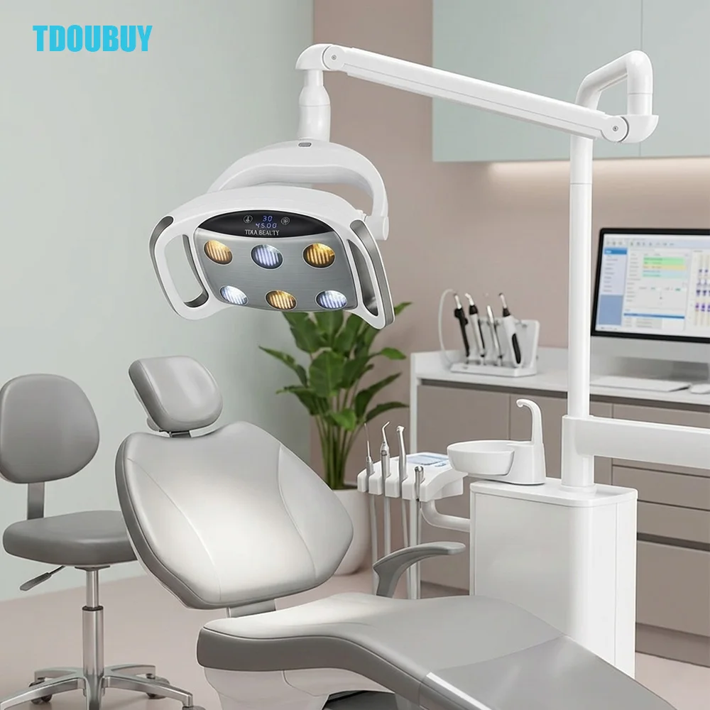 

TDOUBUY Dental LED Chair Light, 6 Beads Ultra Brightness Dental Exam Lamp, Professional Oral Equipment for Dental Clinic & Chair