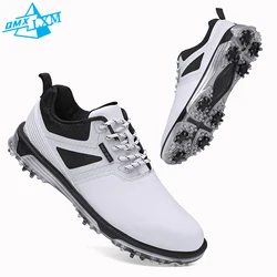 LiXingMing Golf Shoes Men White Sell Well Water proof Cleats Golf Sport Shoes Outdoor Training Golf Coach Sneakers Size 40-48#