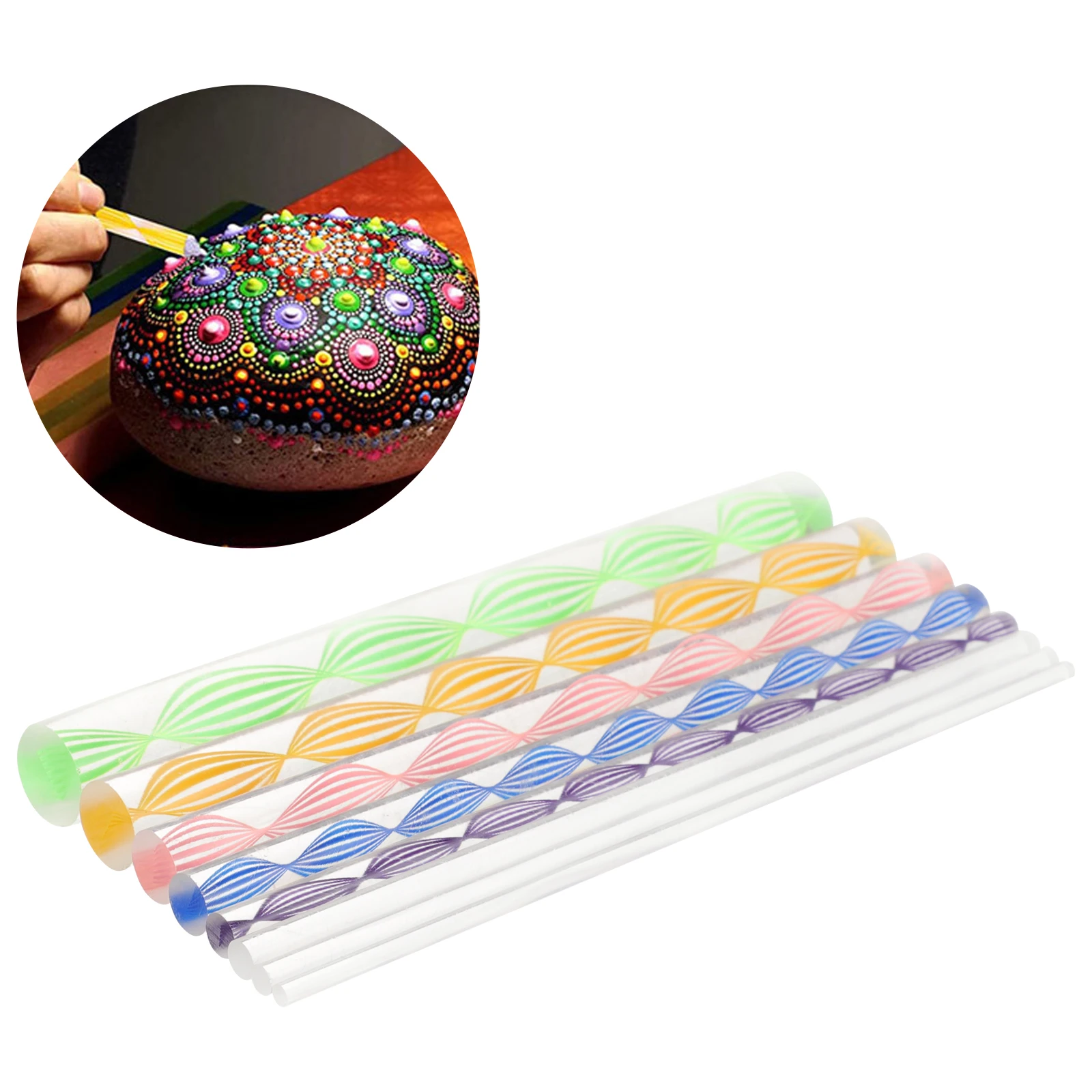 

Graffiti Embellishment Stick Compact Spiral Painting Kit Tool Kits Convenient Dotting Tools Diy