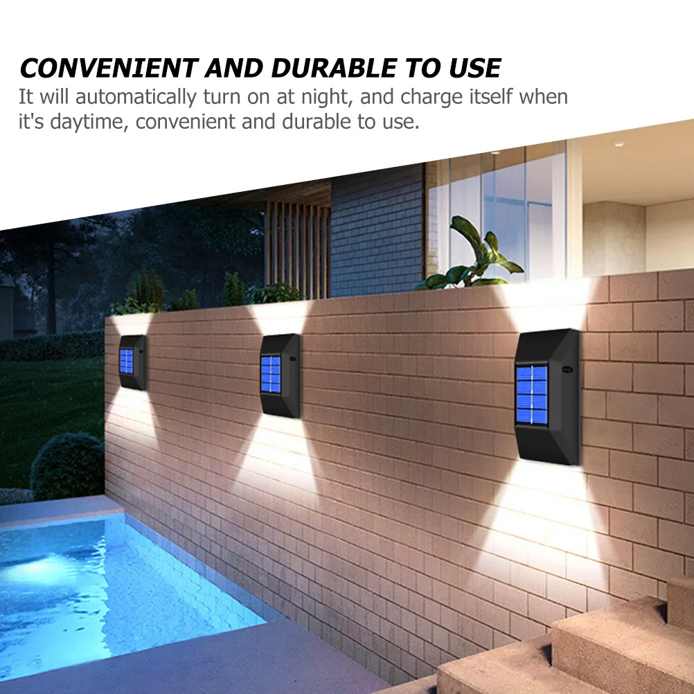 

1pc Solar Led Light Waterproof Outdoor Solar-Powered Lamp Wall Night Light Solar Wall Lamp For Courtyard Lighting
