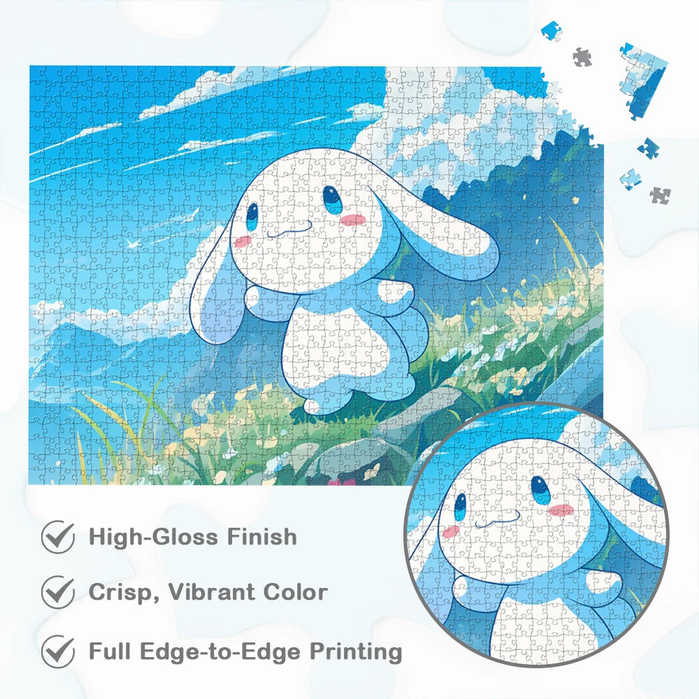 Cinnamoroll Jigsaw Puzzles Cartoon Natural Scenery Games and Puzzles 108/200/300/500/1000/1500 Pieces Sanrio Puzzles for Adults