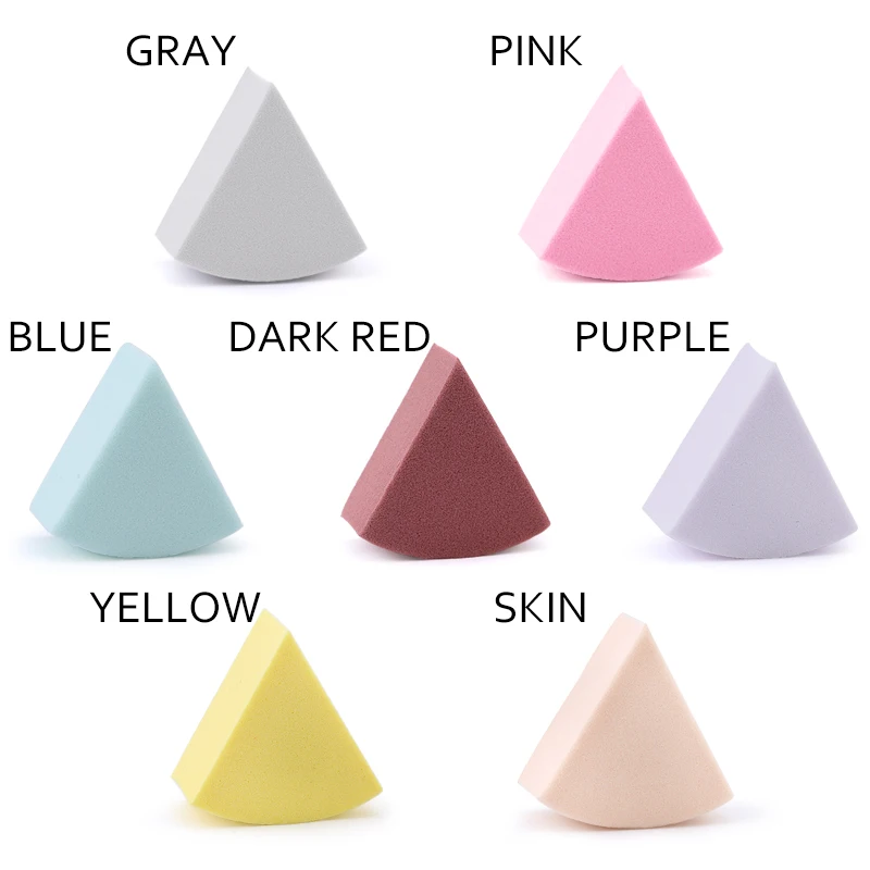 20/50 Pcs Triangle Makeup Blender 7 Colors Liquid Foundation Powder Wet and Dry Makeup Sponge