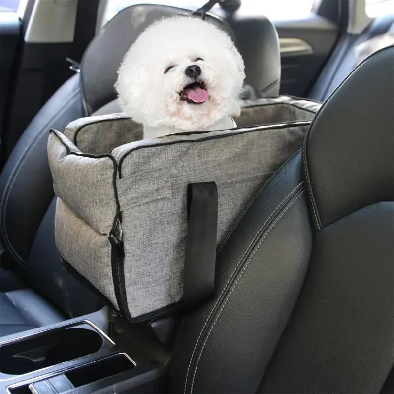 Multi-function Outdoor Portable Pet Dog Cat Car Armrest Center Console Seat Booster Carrier Bag