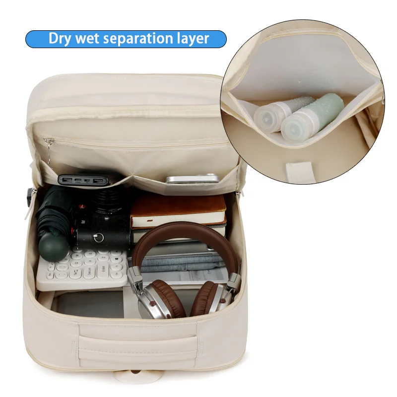 Mochila para computador de viagem comercial, mochila de grande capacidade, mochila para laptop, mochila multifuncional e expansível