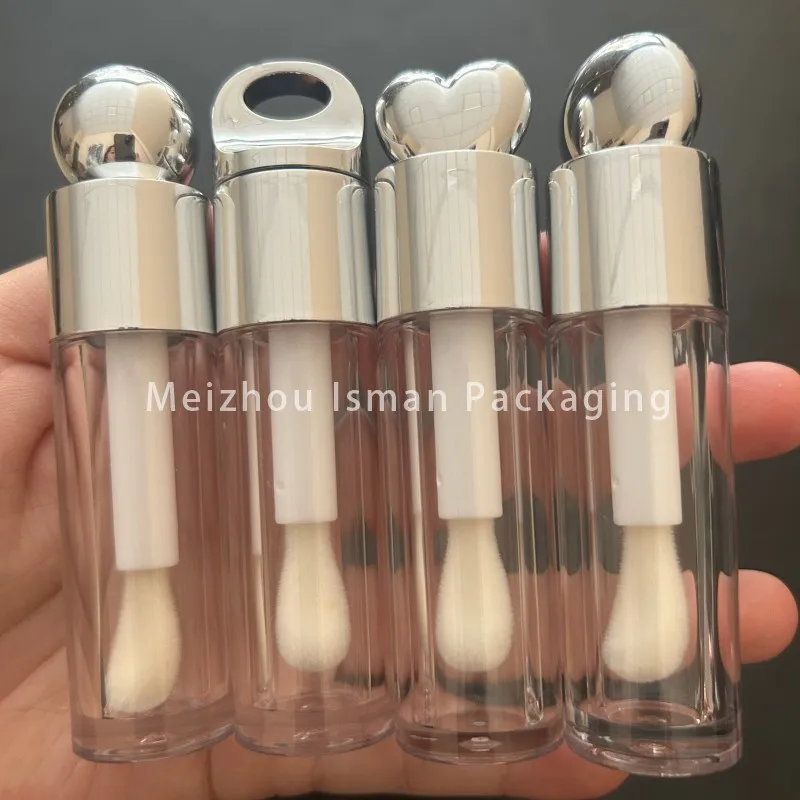 50 ชิ้น Empty Rose Gold พลาสติก Ball Foundation คอนซีลเลอร์บรรจุภัณฑ์รูปหัวใจหลอด Lipgloss เครื่องสําอางค์แต่งหน้าคอนเทนเนอร์ 7 มิลลิลิตร