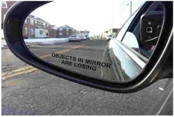 Autocollant amusant en verre gravé noir, décalcomanie incroyable dans le miroir perdent, 1 paire, 2 pièces