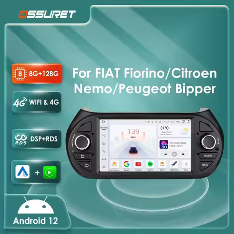 Carplay Android Autoradio for Fiat Fiorino 2008-2017 For Citroen Nemo GPS Stereo Peugeot Bipper 7862 Multimedia Video player FM
