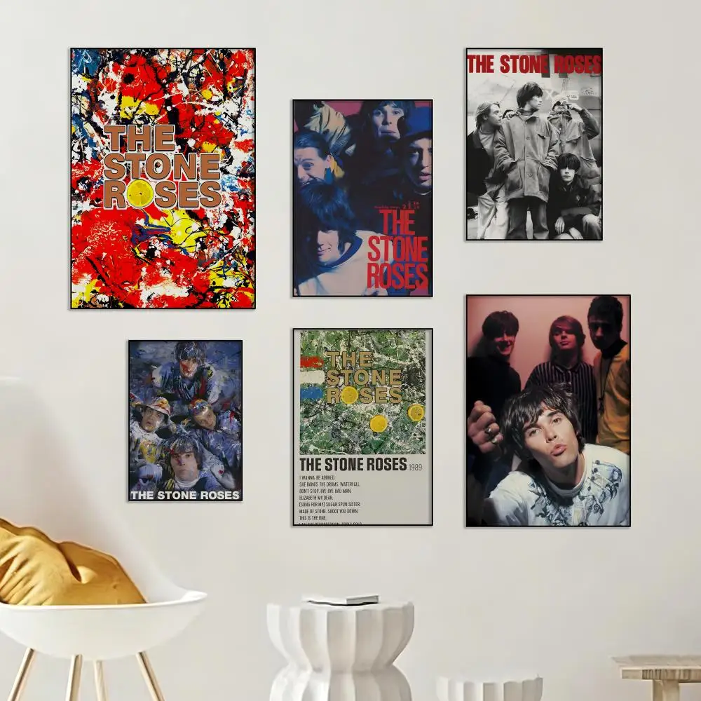 Music T-The Stone Roses Poster Painting Wall Art Home Decoration Print for Living Room Decor Game Room Hot