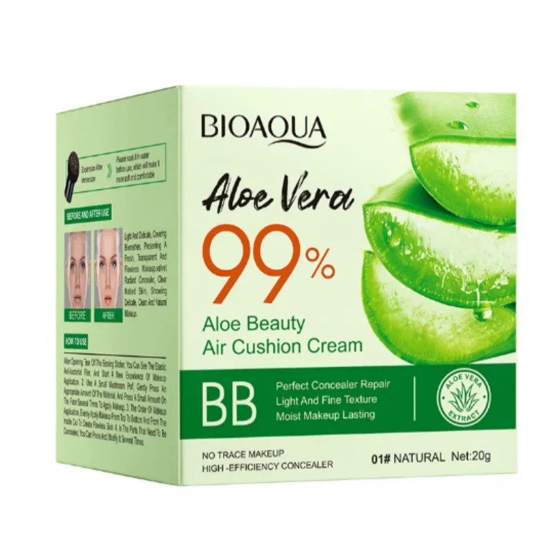 Aloe Vera Concealer Isolation Foundation Bb Cream Mushroom Head Air Cushion Whitening Moisturizing Brightening Face Cosmetics