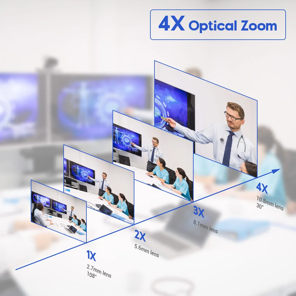 كاميرا Hikvision DS-2DE2A404IW-DE3 4MP PoE PTZ IP كاميرا أمان IR ميكروفون مدمج 4X زووم بصري 2.8-12 مللي متر للمراقبة بالفيديو