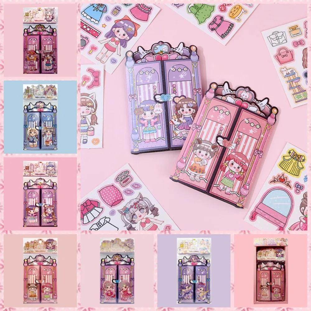 DIY Toy Aki Sauce Quiet Book Quiet Book Cartoon Princess Change Clothes Stickers Sparkling Collage Set Busy Book Change Sticker