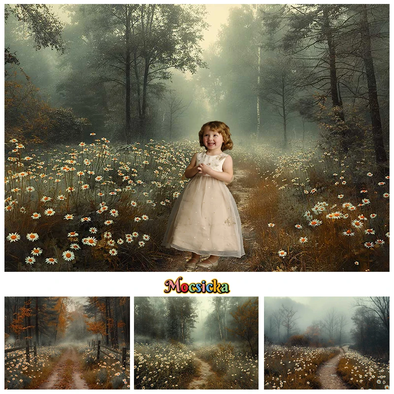 

Forest Road Background Trees White Flower Girl Boy Children Adult Kid Portrait Decoration Photography Backdrop Fond Photo Studio