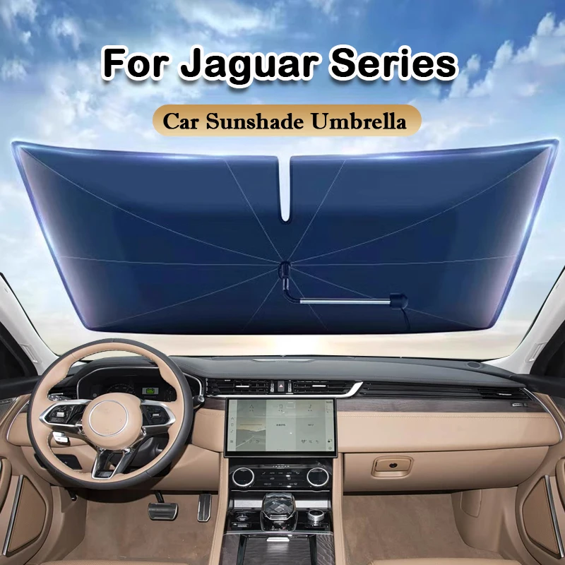 

For Jaguar XJ XF XK XFL XEL XE F-TYPE FPACE Car Windshield Sun Shade Umbrella UV Protection Sunshield Sunscreen Auto Accessories