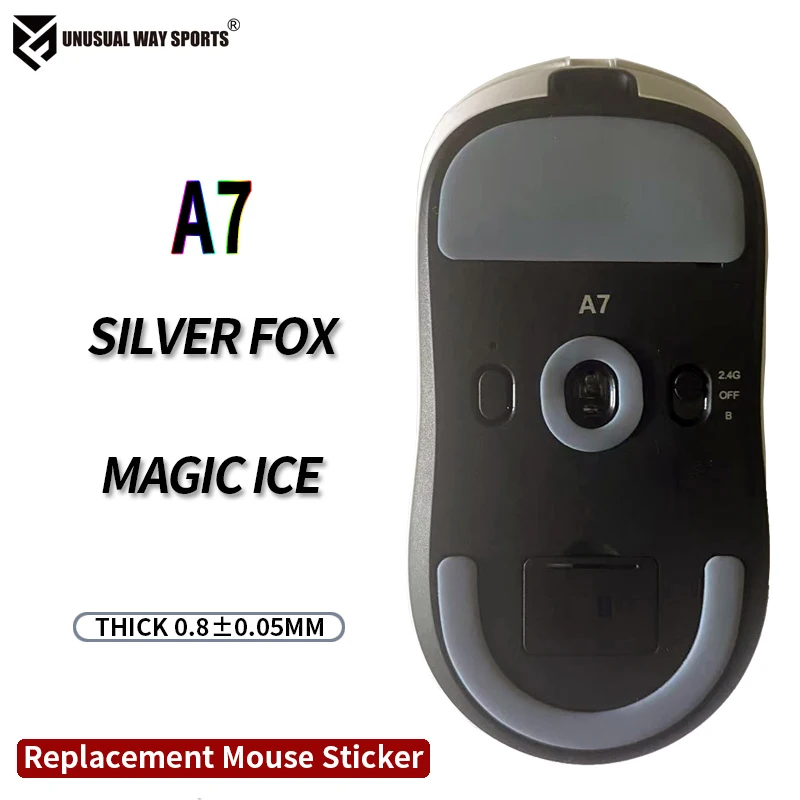 Unusual Way Sports Mouse Sticker Feet MCHOSE A7 Pro Ultra Cambered Surface PTFE Anti Collapse Magic Ice Silver Fox