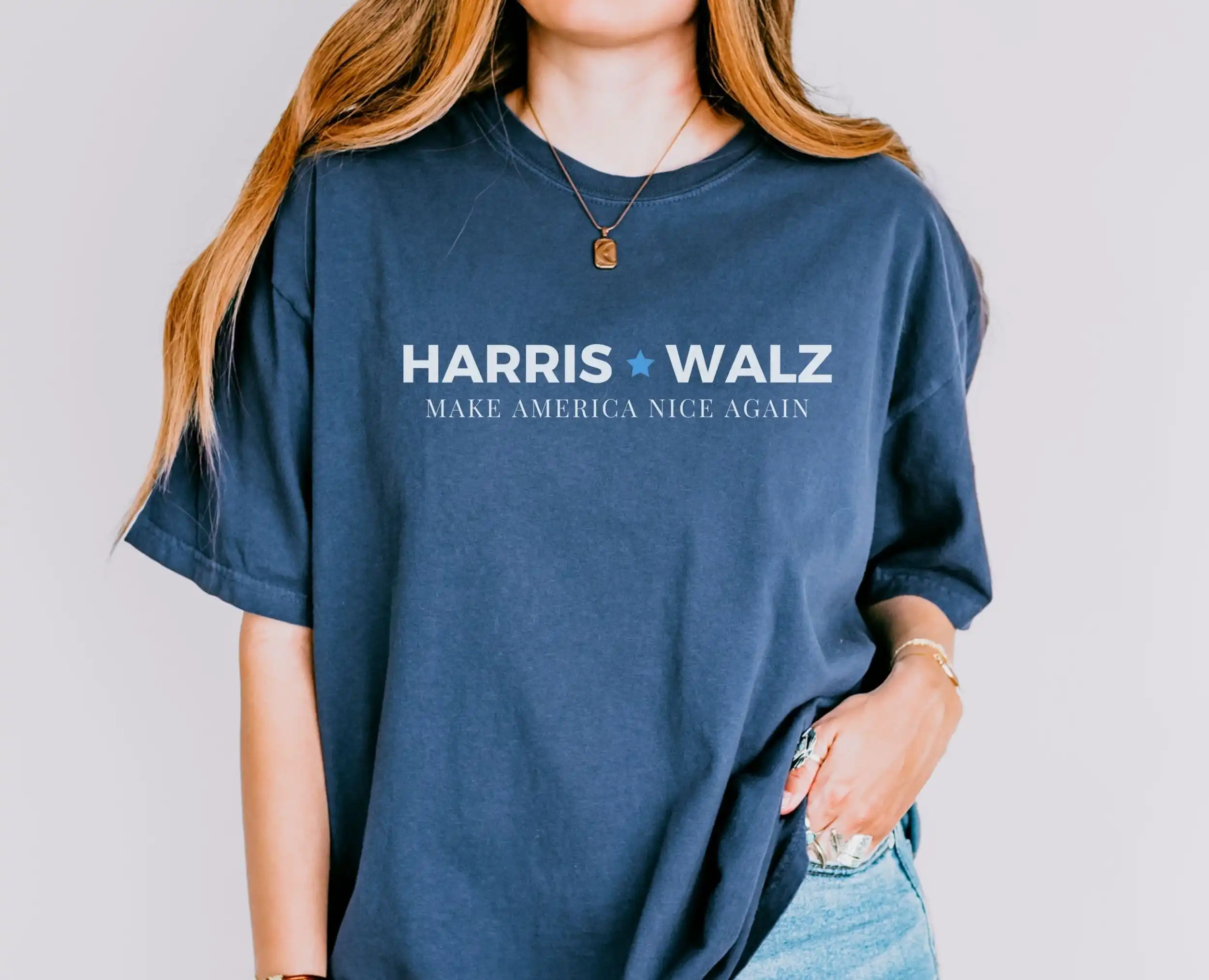 Midwest For Kamala Harris Walz Comfort Colors Shirt Minnesota Election Rally Make America Nice Liberal