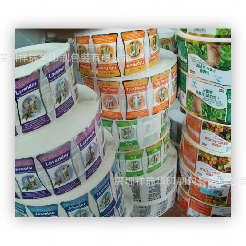 Custom. Adhesive Sticker Printing Label Order Color Sticker PVC Transparent Reel Sealing Paste Advertising Trademark