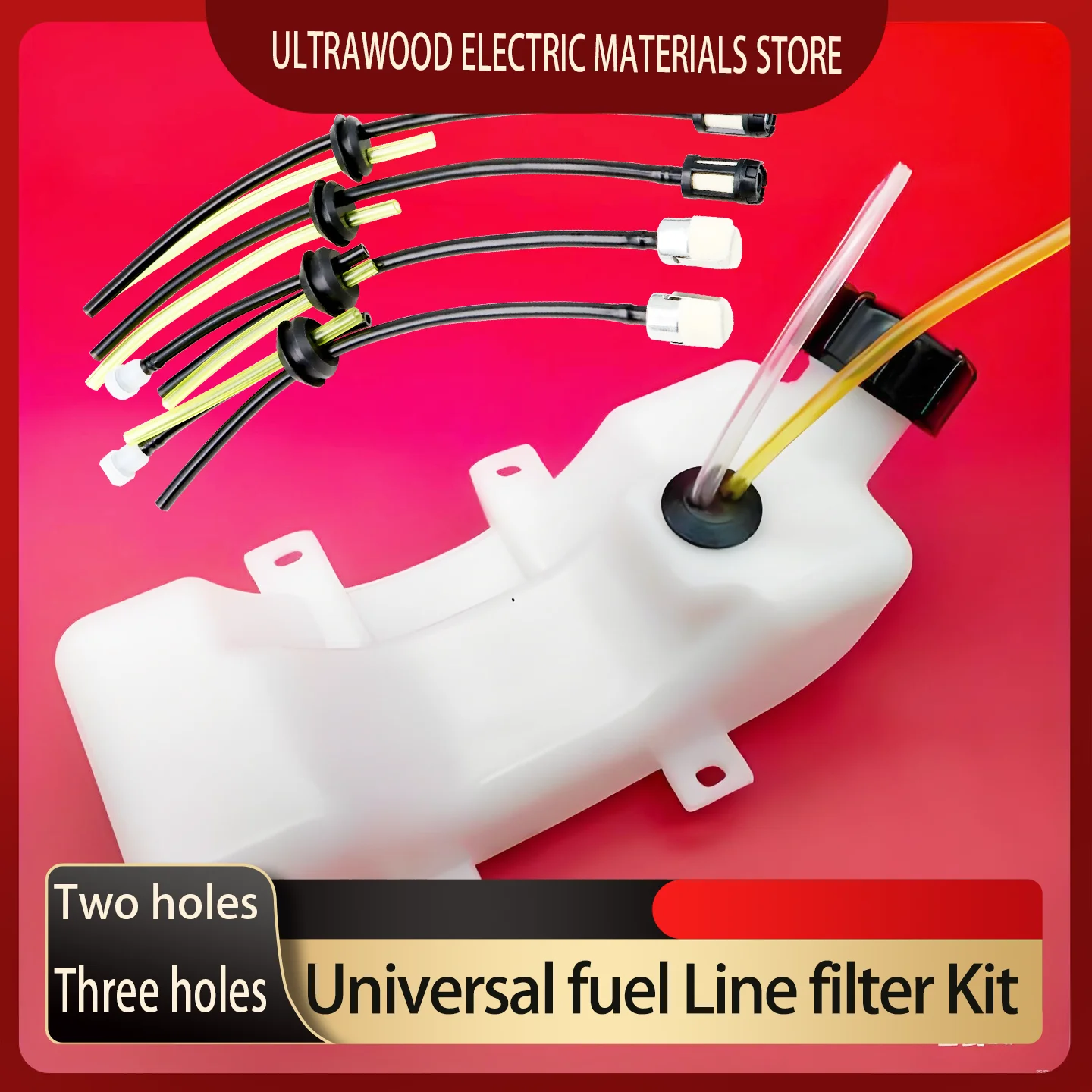 High Quality Universal Fuel Filter Kit with Fuel Line Hose - Replacement Parts for Garden Power Tools