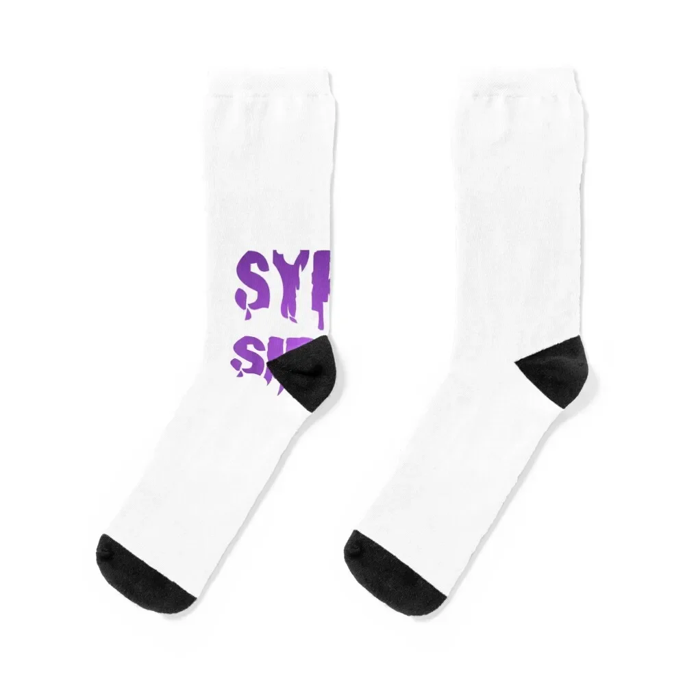 

Codeine Lean Double Cup Purple Drank Cough Syrup Sipper Socks cartoon cute anime Woman Socks Men's
