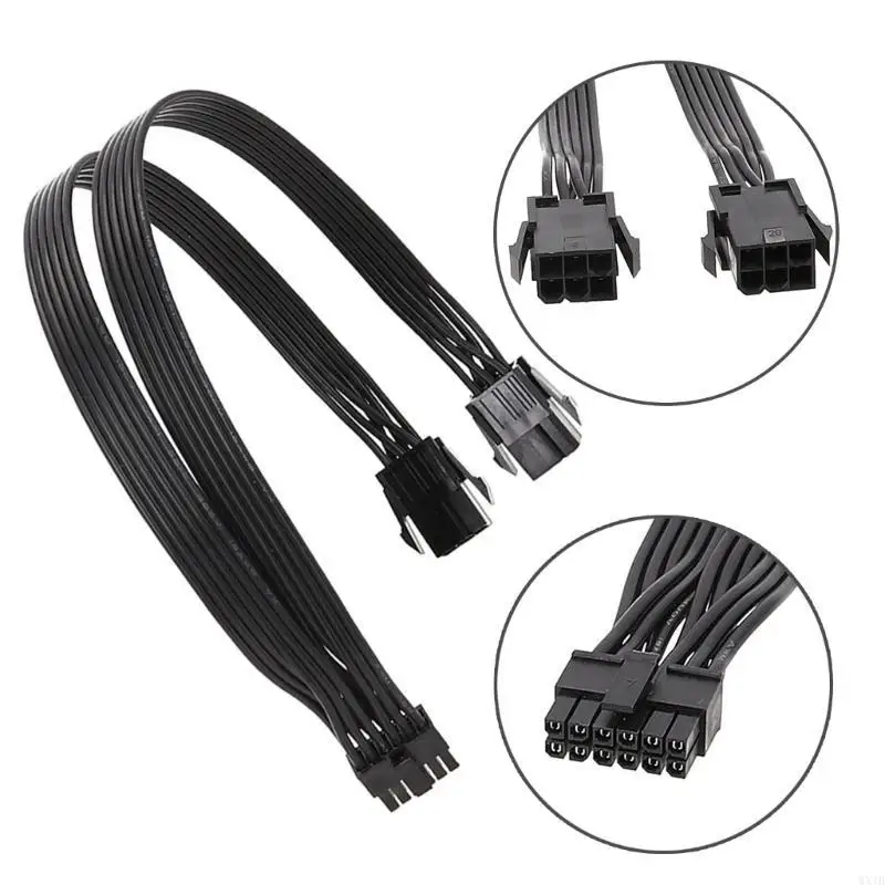 PCIe5.0 12VHPWR PSUs Power Cable 2 Port GPU 6Pin to 12pin Power Supply Adapter 