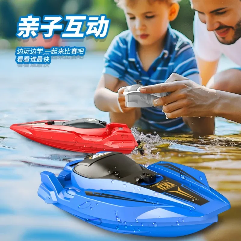 3902 Mini RC High-Speed Boat 25Km/h 2.4G Waterproof Remote Control Boats Double motor Speedboats Toys for Kids Adult Gifts