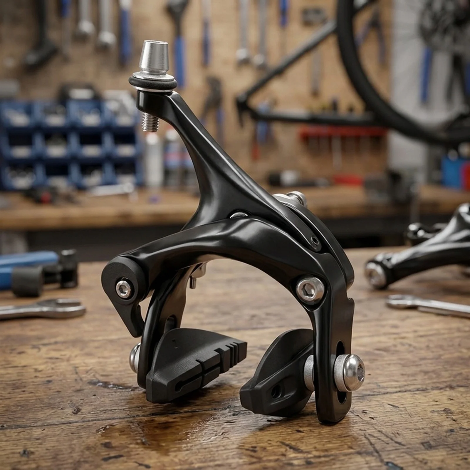 for Road Bike Brake Calipers Dual for pivot Aluminum Side Pull with Adjustable Brake Blocks for Reliable Front and Rear Braking