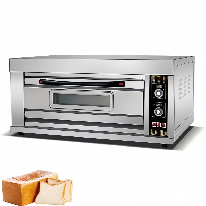 معدات المطبخ فرن من الفولاذ المقاوم للصدأ لصواني واحدة / فرن حجري واحد