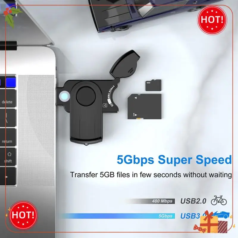 Durable-USB 3.2 Multi Memory Card Reader OTG Android Adapter USB3.0 Card Reader For Mic SD/TF Card Reader Computer PC