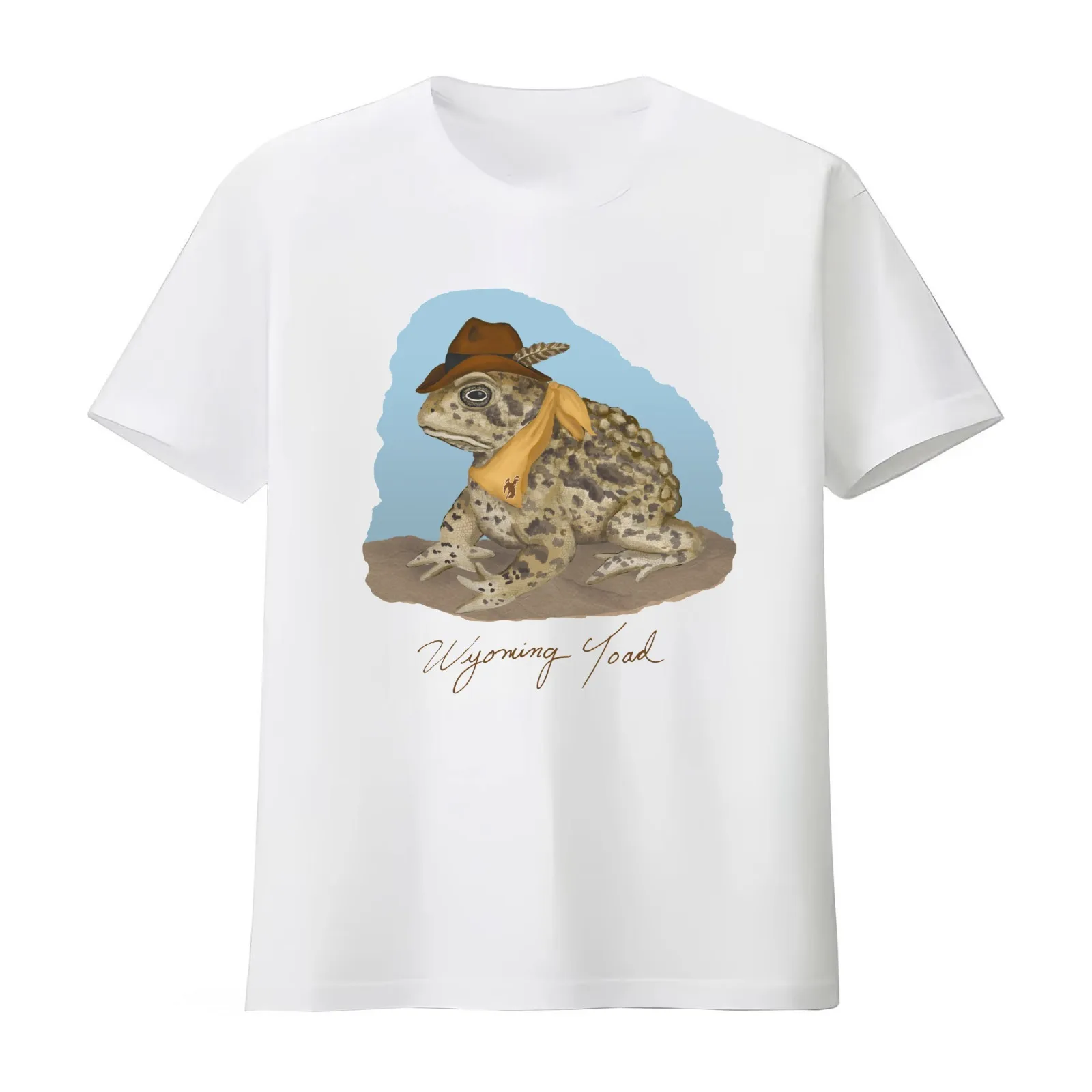 The Wyoming Toad T-Shirt Summer Casual Cotton Tee Oversized Streetwear Tops Vintage Graphic Print Loose Fit Short Sleeve