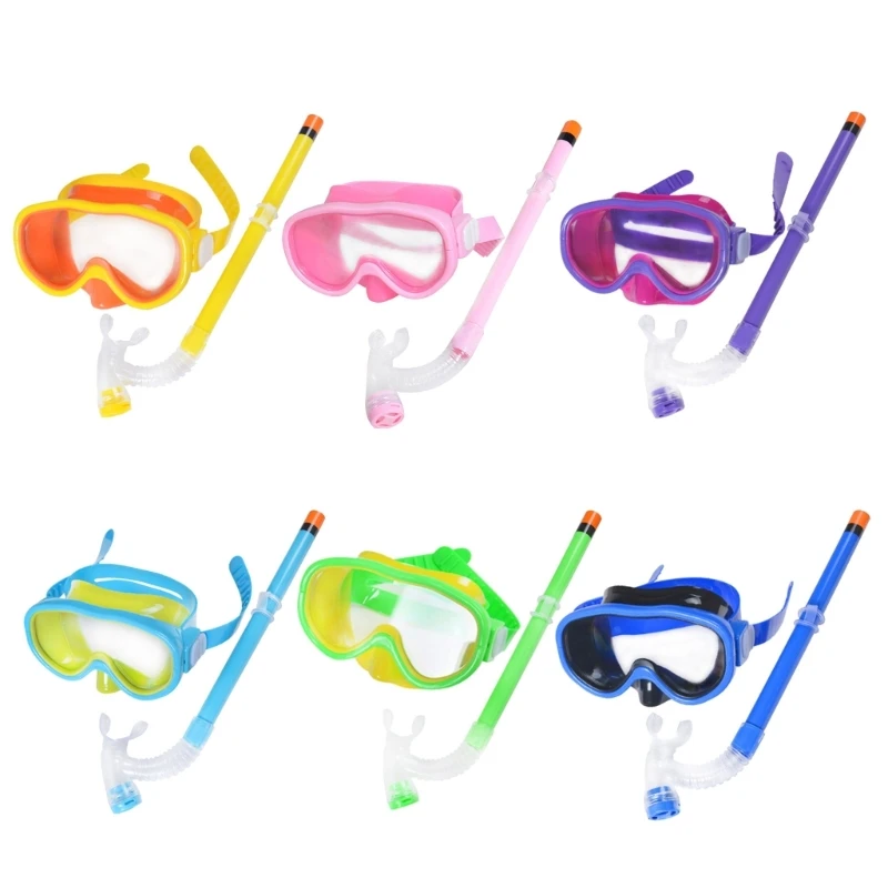 Children Kid Snorkel Set Junior Snorkeling Gear Scubas Diving Snorkel Equipment Anti-Fog Snorkel Masks Impact Resistant