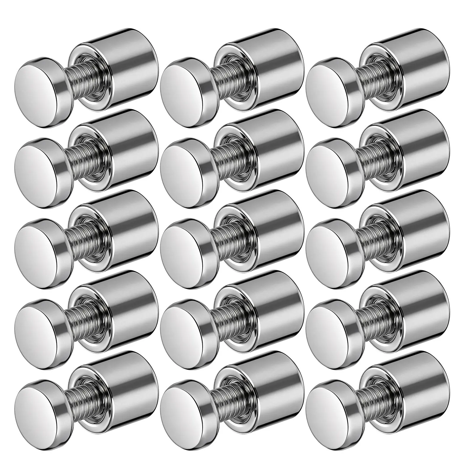20Sets Metal Standoff Screws for Acrylic Picture Frames Wall Sign Mounting Hardware Advertising Glass Standoff Nail for 19-22Mm
