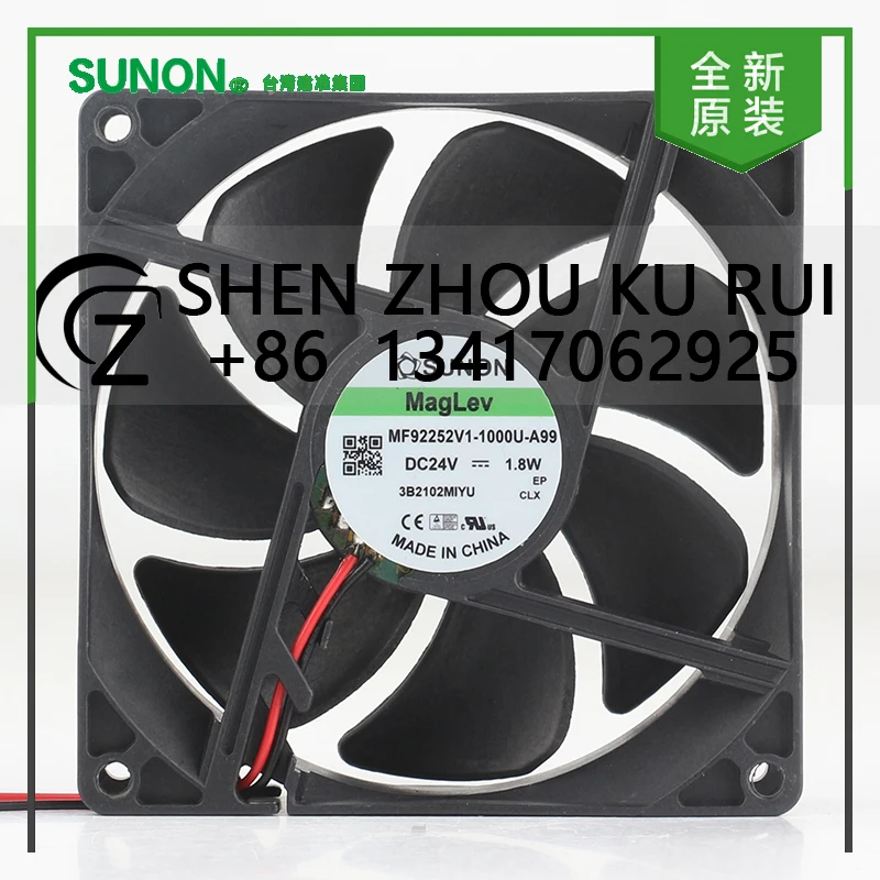 

Sunon 5V 12V 48V DC 24V 1.8W AC EC 9025 90X90X25MM 9CM Magnetic suspension quiet inverter 2-wire MF92252V1-1000U-A99 cooling fan