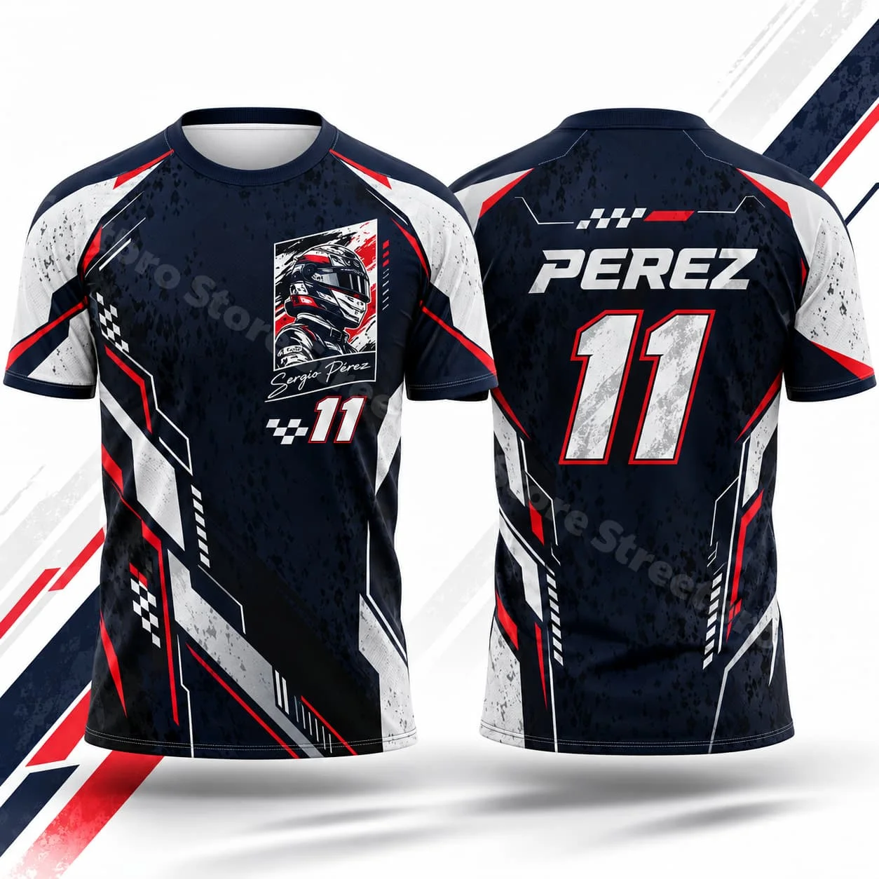 Perez 11 Men's Graphic Racing Tshirt Summer Casual Street Style Unisex Short Sleeve Top Motorsport Inspired Wear Daily Outfits