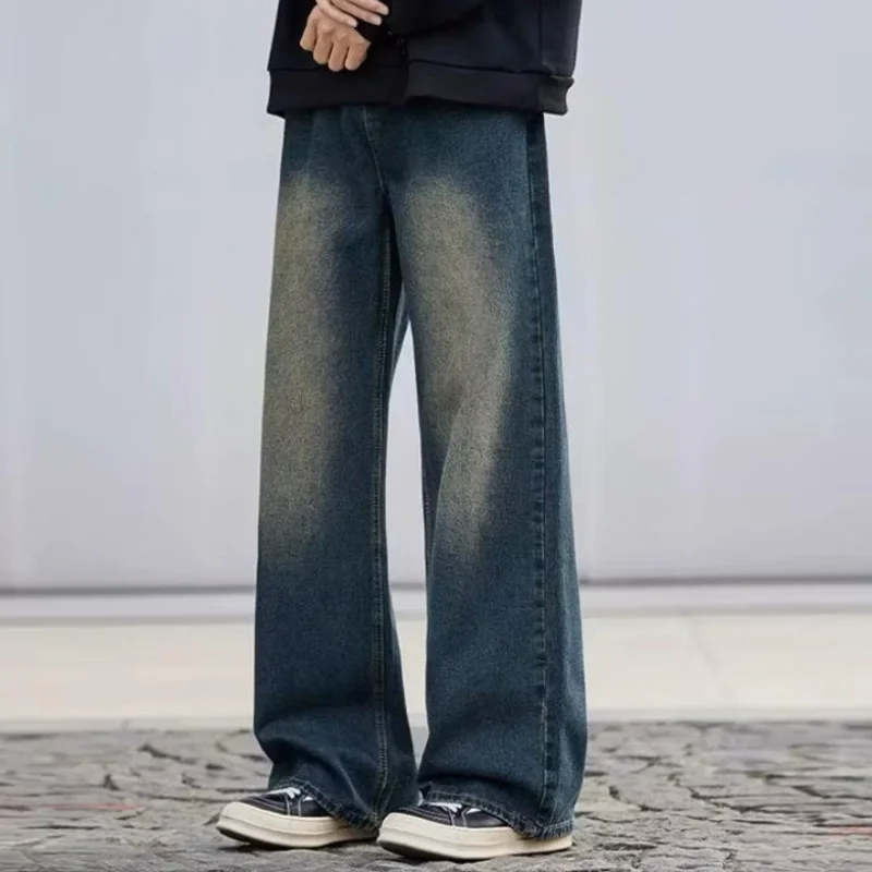 السراويل الرجالية السراويل الرجالية Y2K الملابس رجل فضفاض الجينز موضة الربيع الملابس السراويل الخريف جديد ملابس كاجوال الجينز في سن المراهقة #2