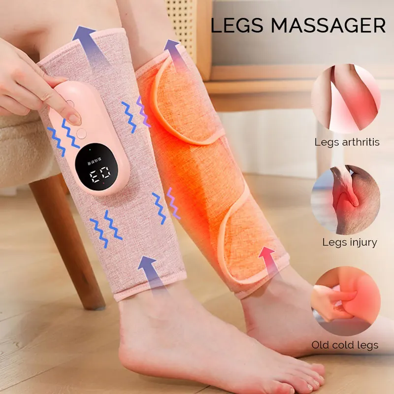 

1pcs Electric Leg Massage Machine 360°Airbag Kneading Calf Massager High-frequency Vibration Relax Foot Massager with 3 Modes