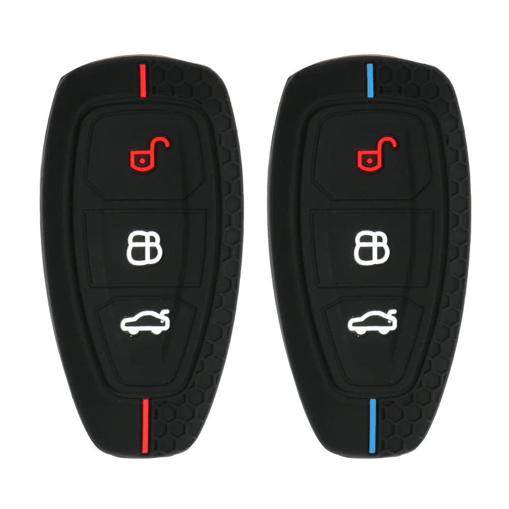 3 Button Key Cover Case Protection For Ford Transit Custom Mondeo Fiesta Kuga ST Line MK3 Focus 3 Station Wagon Ecosport