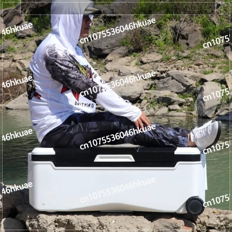 صندوق تبريد لصيد الأسماك البحرية سعة 85 لتر، ثلاجة حاضنة ذات سعة كبيرة، صندوق تخزين عالي الجودة في أعماق البحار