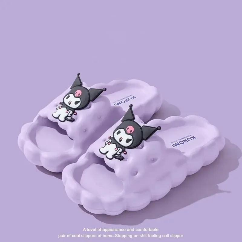 Anime Sanrio Hello Kitty kapcie Kuromi damskie kapcie wygodne antypoślizgowe domowe płaskie pantofle dla pary wiosenne lato