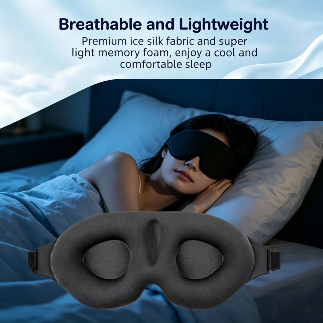 Sleep Goggles, Zero Eye Pressure, Adjustable Shoulder Straps, Essential for Airplane Travel, Essential for Workers, Nap Time