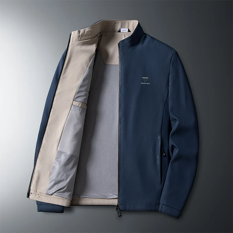 

Male Outerwear High Quality Jacket Men Baseball Coat Youthful Trend Jackets for Men Business Office Dress Jacket Autumn Spring