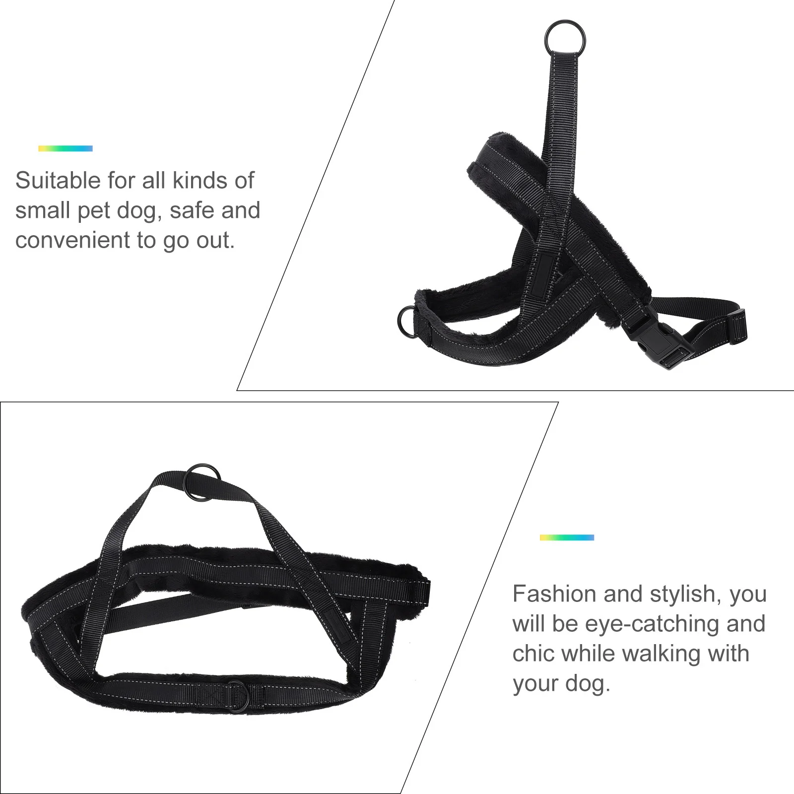

1Pcs Durable Nylon Dog Harness Soft Comfortable Vest Breathable Pet Chest Strap Outdoor Walking Hiking Running
