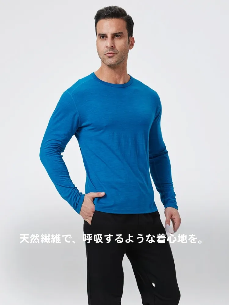 men's-outdoor-wool-long-sve-qui-dry-breathable-sweat-ng-beautiful-wool-hiking-mountain-climbing-clothing-ey-ell