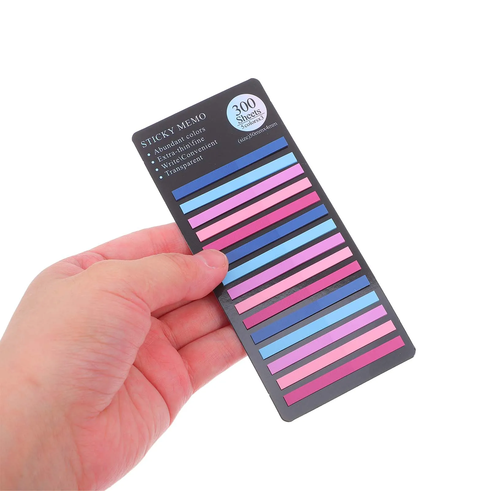 

1800pcs Transparent Long Strip Sticky Page Markers Pet Material Book Annotation For Journals Notebooks Textbooks Office