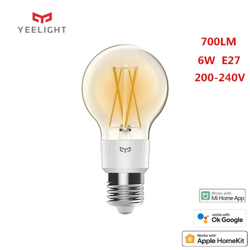 Yeelight Smart LED Filament bulb E27 220-240V wifi Smart bulb light APP Control For xiaomi mi home homekit Alexa google