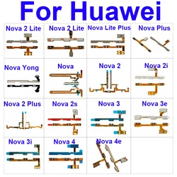 Power Volume Flex Cable For Huawei Nova Young Lite Plus 2 3 4 2i 3i 3e 4e 2lite 2plus Lite2017 Power Audio Buttons Flex Ribbon